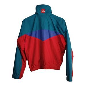 Vintage Red Label The NORTH FACE Small Mens 80s Windbreaker Jacket Colorblock